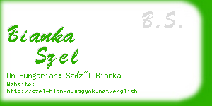 bianka szel business card